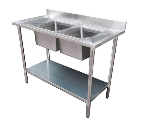 F.E.D 1200-6-DSBC I Grade SS Centre Sink I Stainless Steel Sink Bench I Double Sink