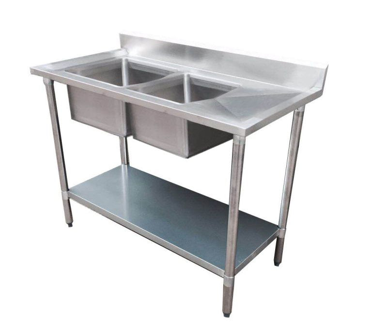 F.E.D 1500-6-DSBL I Left Hand Drainer Sink I Stainless Steel Sink Bench I Double Sink