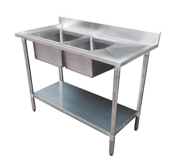F.E.D 1500-6-DSBL I Left Hand Drainer Sink I Stainless Steel Sink Bench I Double Sink