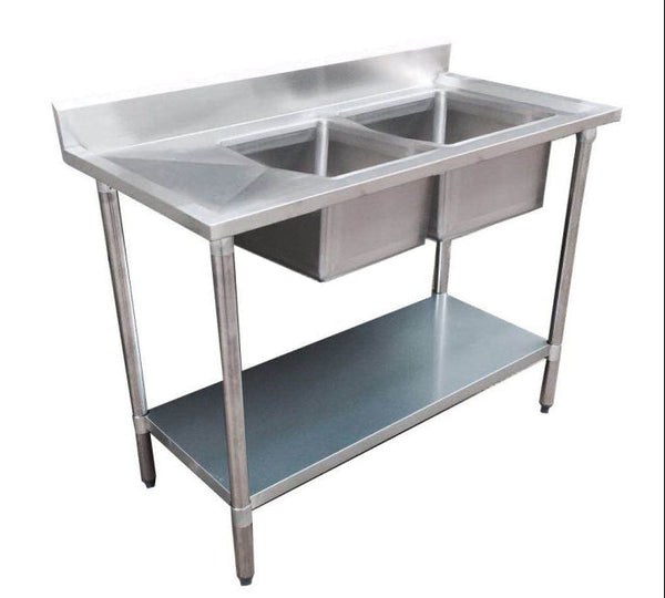 F.E.D 1500-6-DSBR I Right Hand Sink I Stainless Steel Sink Bench I Double Sink