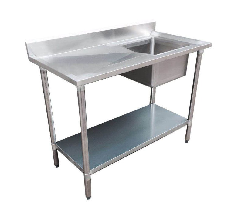 F.E.D 1500-6-SSBR I Right Hand Sink I Stainless Steel Sink Bench I Single Sink