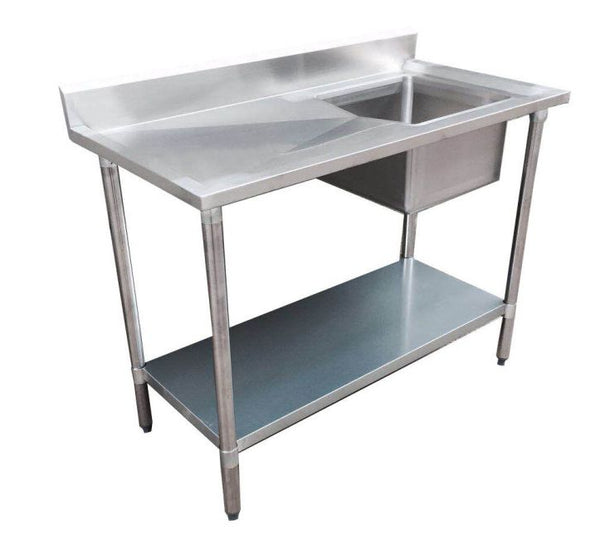 F.E.D 1500-7-SSBR I Right Hand Sink I Stainless Steel Sink Bench I Single Sink