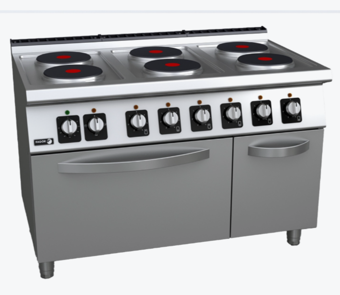 Electric 6 Burners, F.E.D C-E761, Fagor Kore, 700 Series, Electric, Stove Burner, with Oven