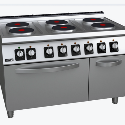 F.E.D C-E761 Fagor Kore I 700 Series I Electric 6 Burners I Electric Stove Burner I with Oven