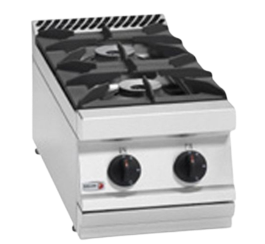 Gas Chargrill, F.E.D CG7-20H, Fagor 700 Series, Cast Iron, Solid Top, 2 Burner, Chargrill, Countertop