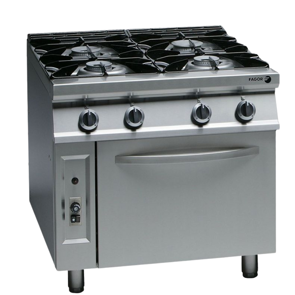 4 Burner Chargrill Oven Burner with Oven, F.E.D CG9-41H, Fagor, 900 Series, Natural Gas