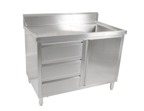 F.E.D SC-6-1200R-H I Stainless Cabinet I Cabinet I with Right Hand Sink