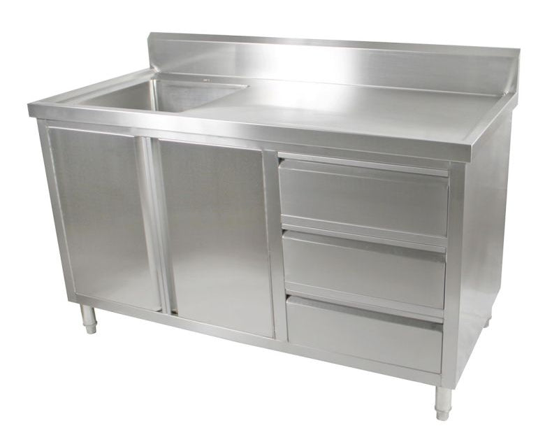 F.E.D SC-6-1500L-H I Stainless Cabinet I Cabinet I with Left Hand Sink
