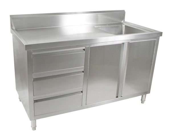 F.E.D SC-6-1500R-H I Stainless Cabinet I Cabinet I with Right Hand Sink