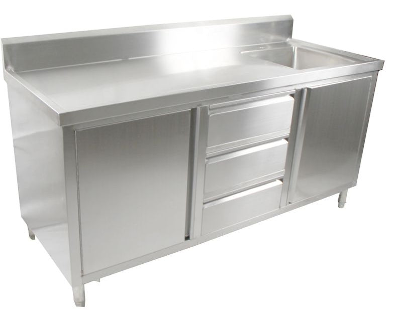 F.E.D SC-6-1800R-H | Stainless Steel Cabinet | with Right Sink