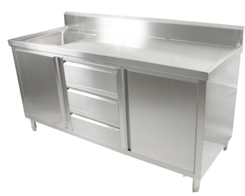 F.E.D SC-6-2100L-H I Stainless Cabinet I Cabinet I with Left Hand Sink