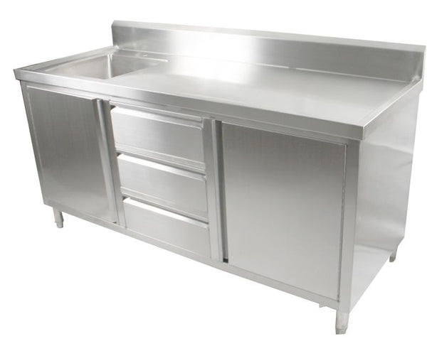 F.E.D SC-6-2100L-H I Stainless Cabinet I Cabinet I with Left Hand Sink