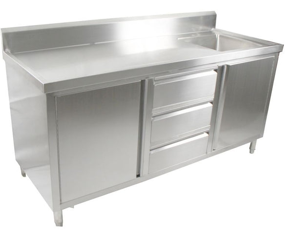 F.E.D SC-6-2100R-H I Stainless Cabinet I Cabinet I with Right Hand Sink