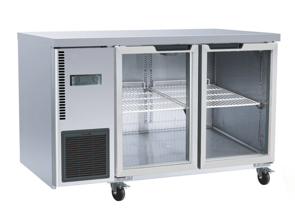 F.E.D TL1200TNG 700 Series I Glass Door Fridge I Work Bench I Fridge 250 Litre