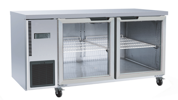 F.E.D TL1500TNG 700 Series I Glass Door Fridge I Work Bench I Fridge 345 Litre