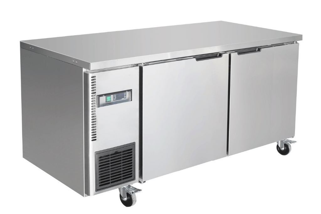 F.E.D TS1500BT I Stainless Steel Freezer I Double Door Freezer I Work Bench I Freezer