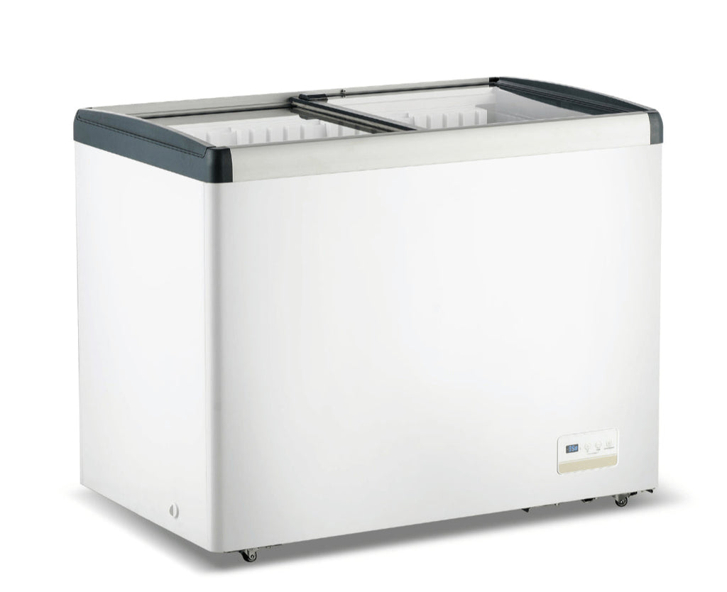 F.E.D WD336G | Thermaster | Chest Freezer | with Flat Glass | Sliding Lid | Deep Freezer | Commercial Chest Freezer | 336L
