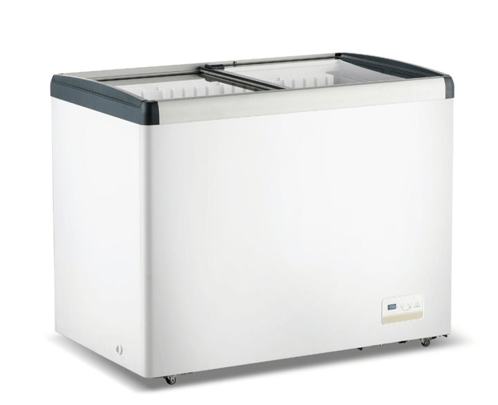 F.E.D WD336G | Thermaster | Chest Freezer | with Flat Glass | Sliding Lid | Deep Freezer | Commercial Chest Freezer | 336L
