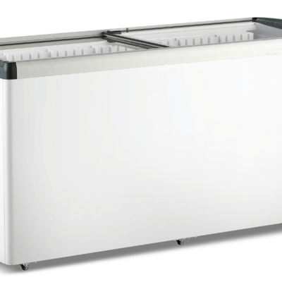 F.E.D WD516G | Thermaster | Chest Freezer | with Flat Glass | Sliding Lid | Deep Freezer | Commercial Chest Freezer | 516L