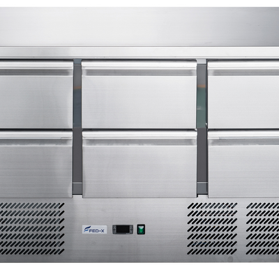 F.E.D XGNS1300-6D | 6 Drawer | Compact Fridge | Workbench Fridge | Prep Fridge
