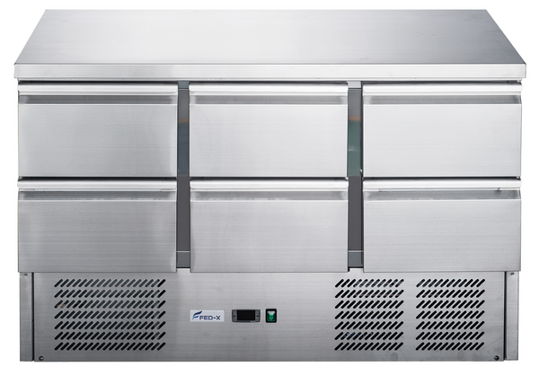 F.E.D XGNS1300-6D | 6 Drawer | Compact Fridge | Workbench Fridge | Prep Fridge