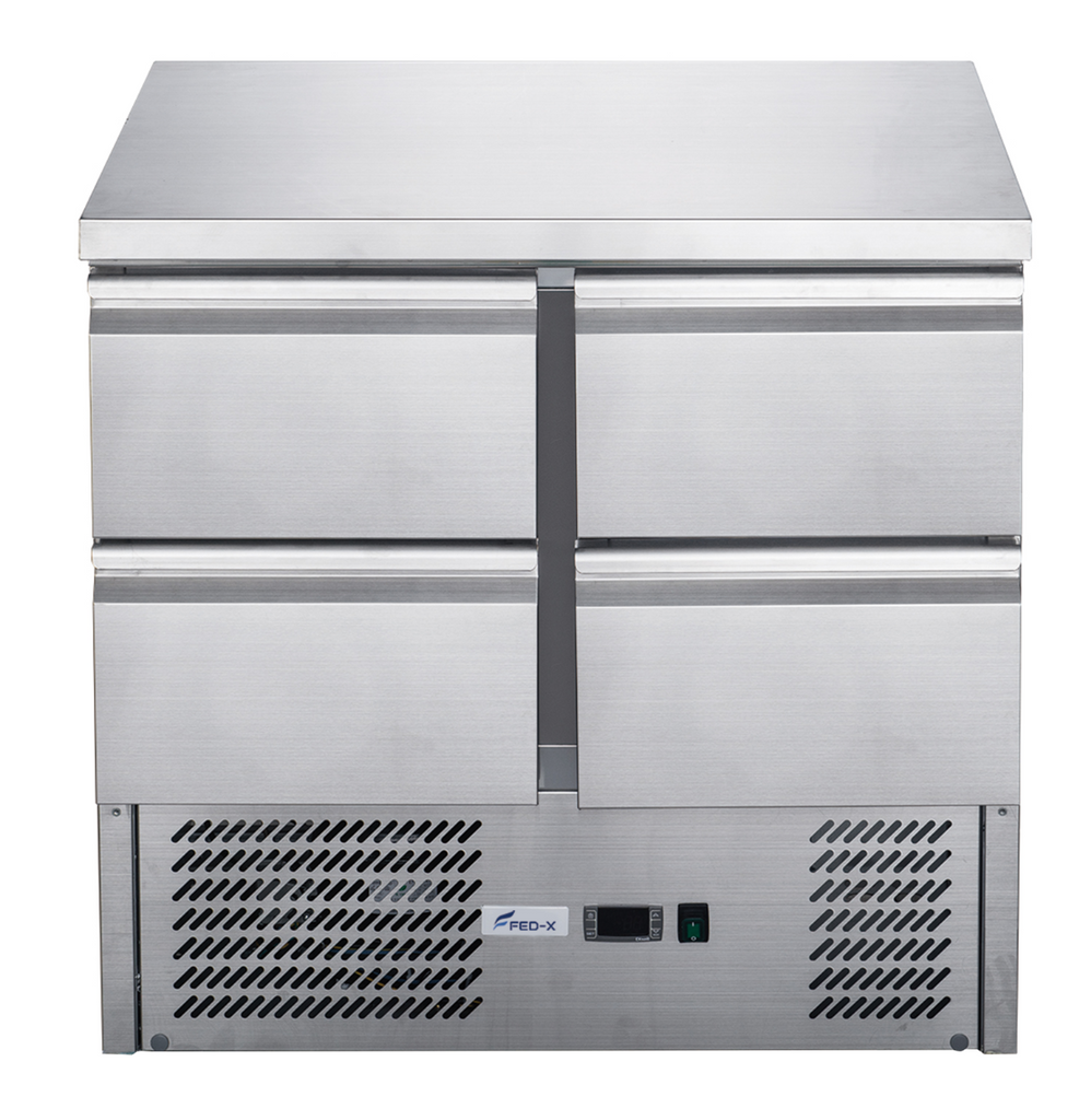 F.E.D XGNS900-4D I 4 Drawer I Stainless Steel Fridge I Workbench Fridge