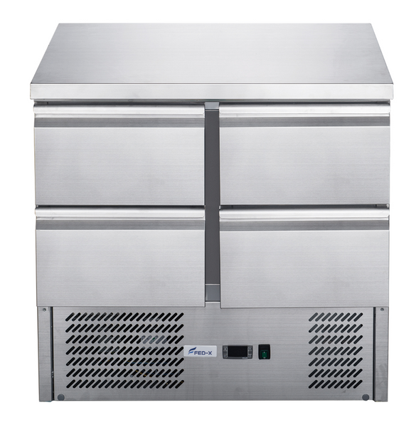 F.E.D XGNS900-4D I 4 Drawer I Stainless Steel Fridge I Workbench Fridge