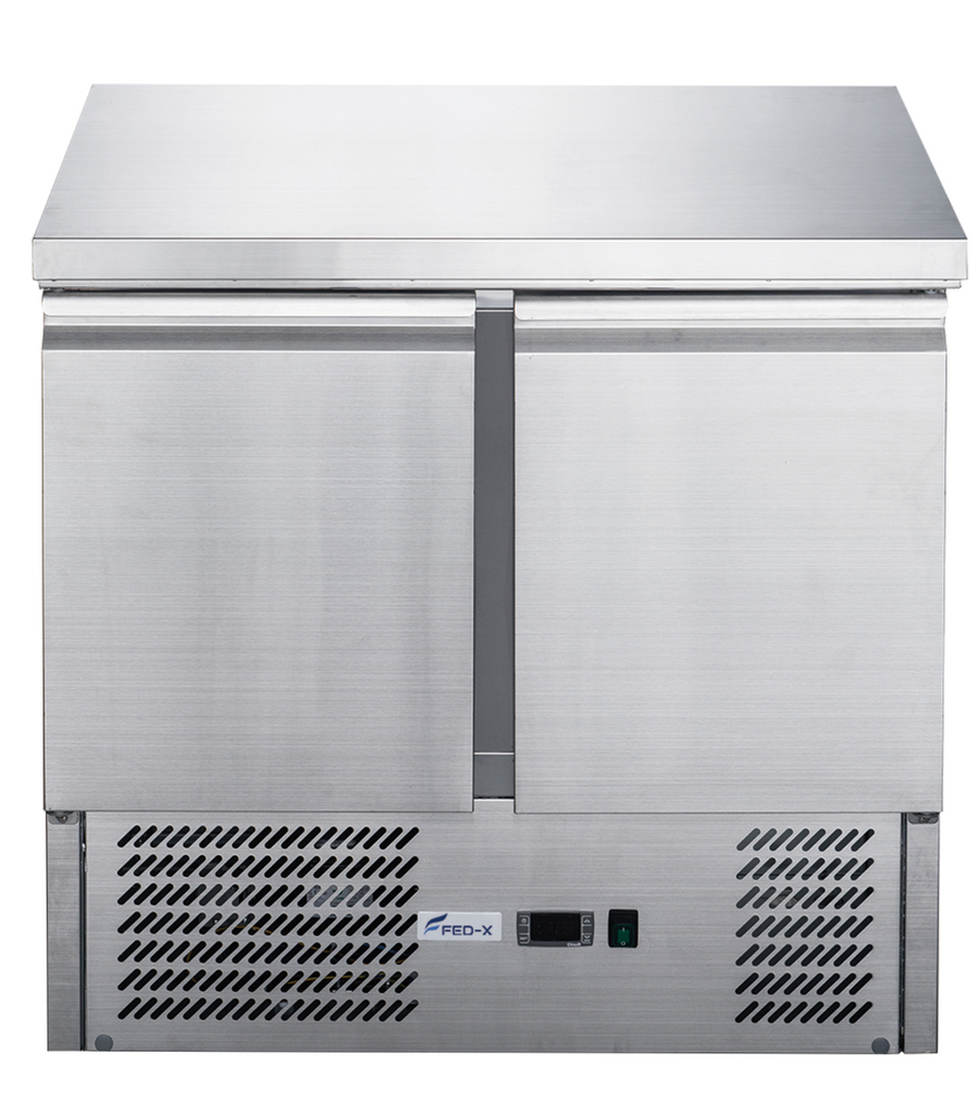 F.E.D XGNS900B I Compact Fridge I Stainless Steel Fridge I Workbench Fridge