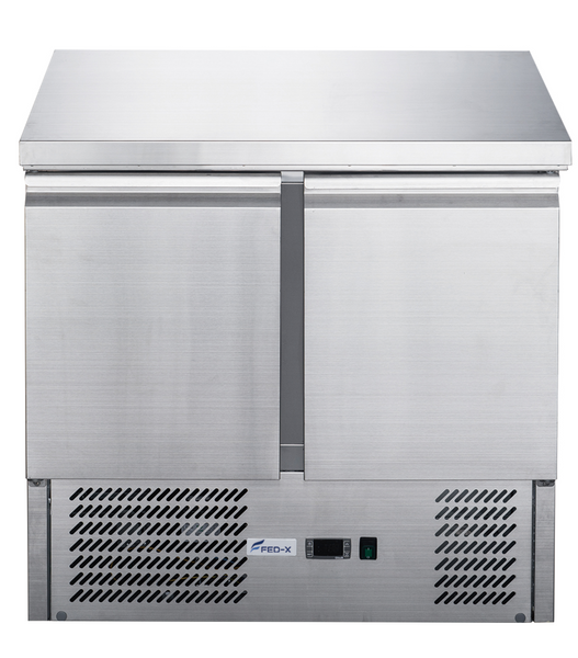 F.E.D XGNS900B I Compact Fridge I Stainless Steel Fridge I Workbench Fridge