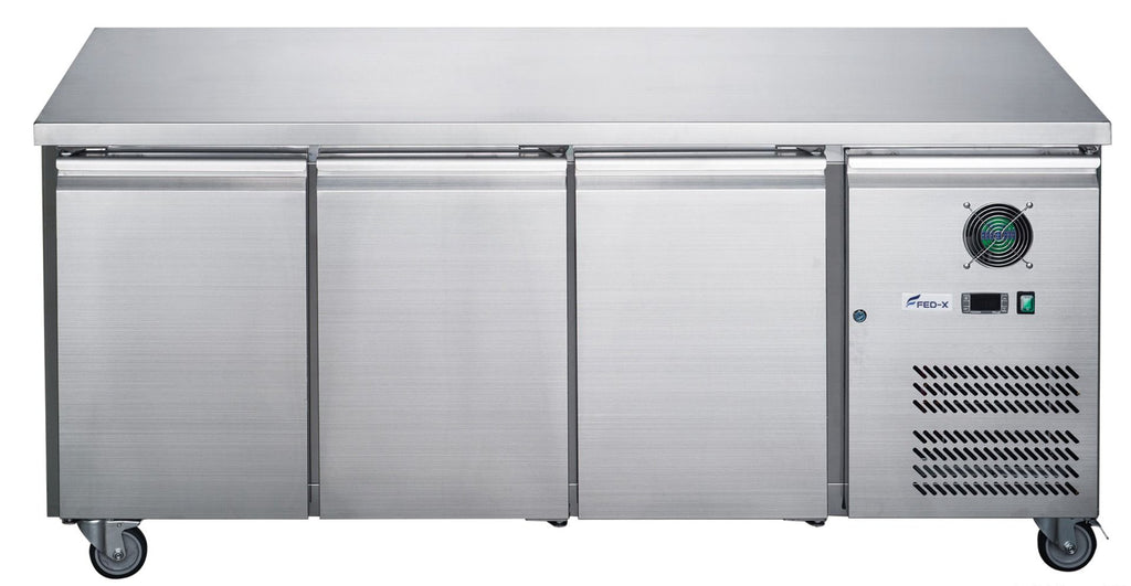 F.E.D XUB6C18S3V I Stainless Steel Fridge I 3 Door Bench Fridge I Bench Fridge