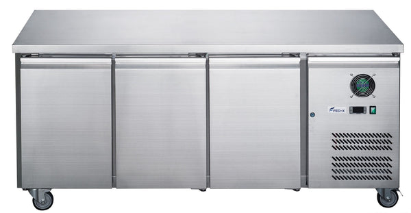 F.E.D XUB6C18S3V I Stainless Steel Fridge I 3 Door Bench Fridge I Bench Fridge