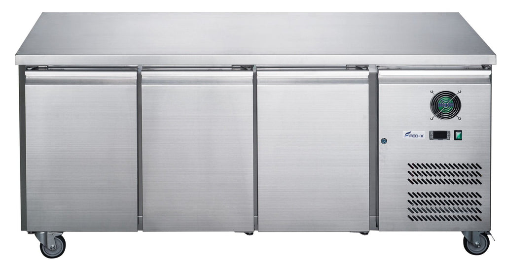 F.E.D XUB6F18S3V S/S | 3 Door Freezer Commercial | Underbench Freezer | Bench Freezer