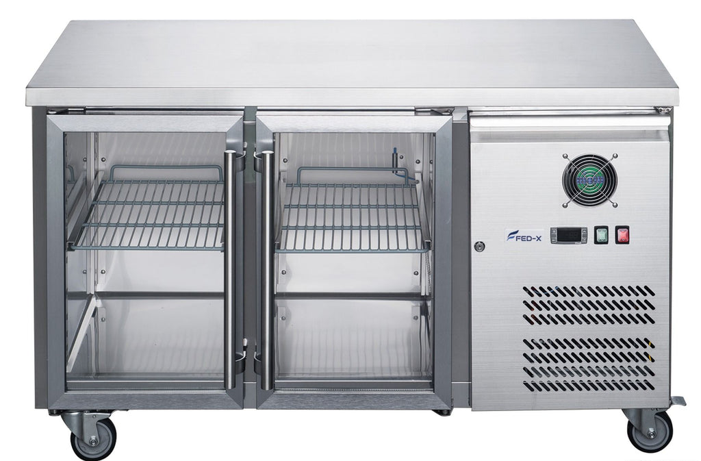 F.E.D XUB7C13G2V | Double Door Fridge | Glass Door Fridge | Bench Fridge | Underbench Fridge