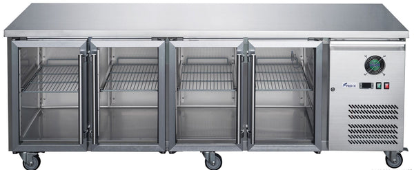 F.E.D XUB7C22G4V | 4 Door Fridge | Glass Door Fridge | Underbench Fridge | Bench Fridge