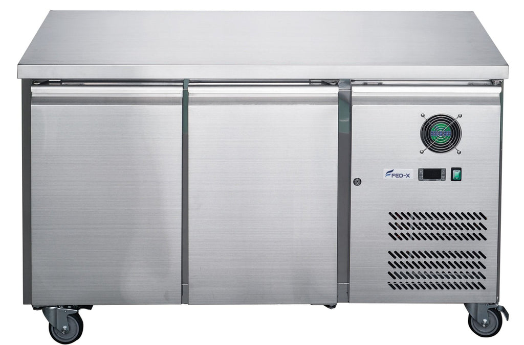 F.E.D XUB7F13S2V S/S | Double Door Freezer | Bench Freezer | Underbench Freezer