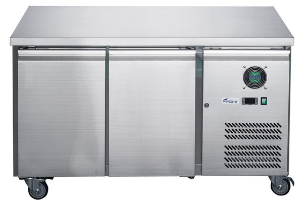 F.E.D XUB7F13S2V S/S | Double Door Freezer | Bench Freezer | Underbench Freezer