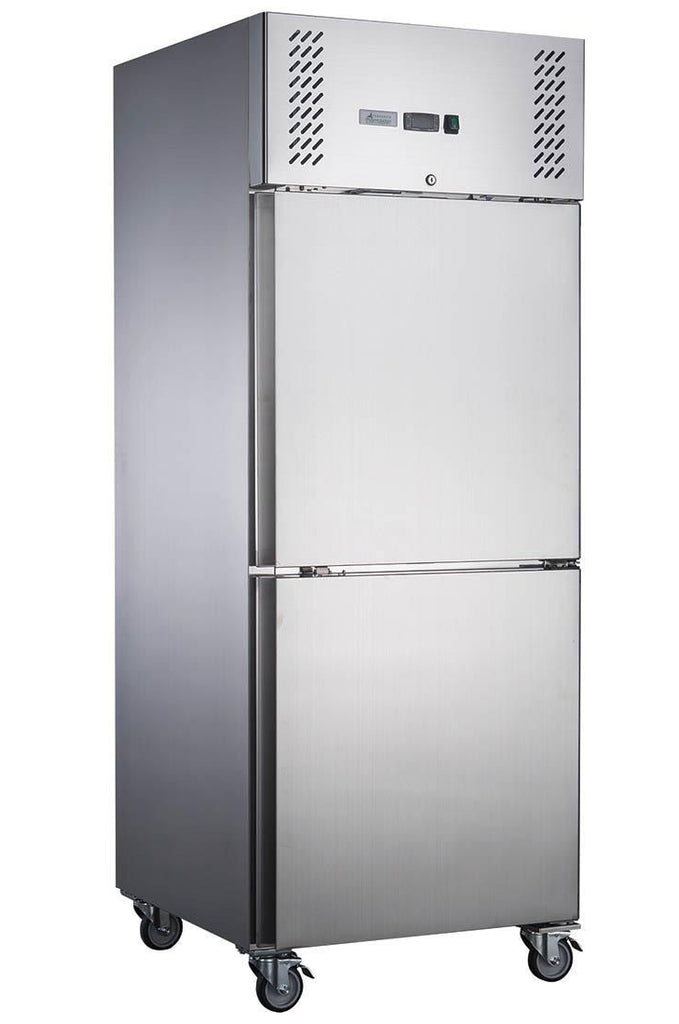 F.E.D XURC650S1V | Stainless Steel Fridge | Double Door Fridge | Upright Fridges