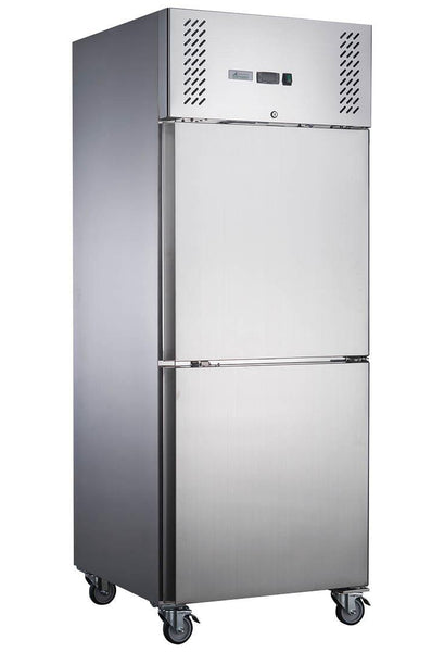 F.E.D XURC650S1V | Stainless Steel Fridge | Double Door Fridge | Upright Fridges