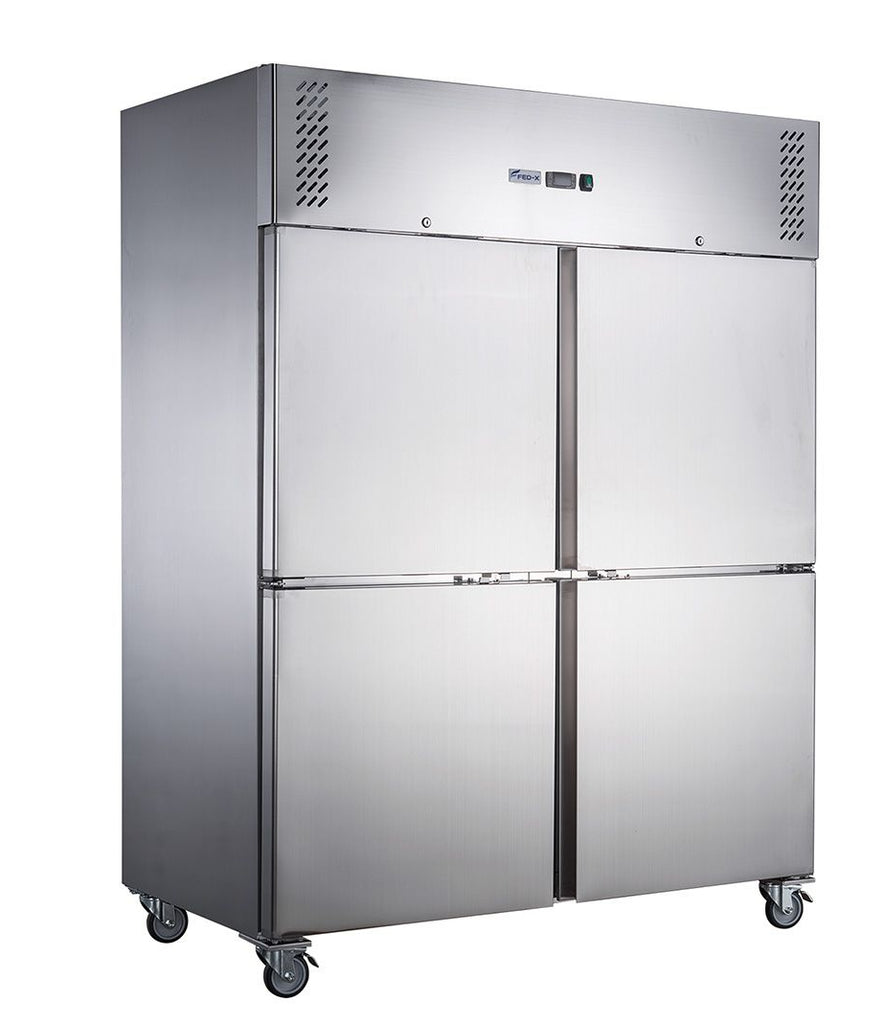 F.E.D XURF1410S2V | Stainless Steel Freezer | 4 Door Freezer | Upright Freezer