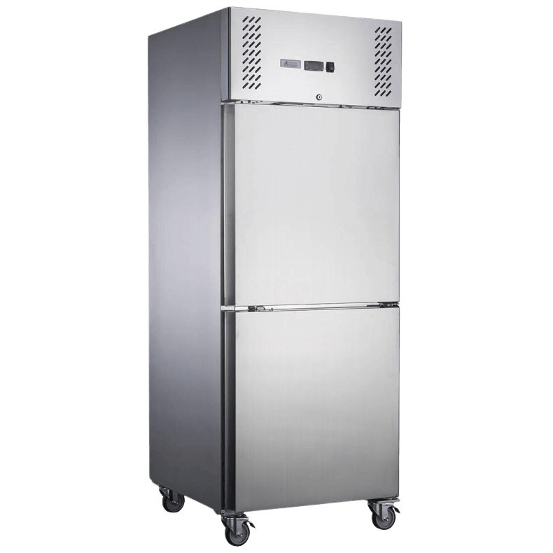 F.E.D XURF600S1V | Stainless Steel Freezer | Double Door Freezer | Upright Freezer