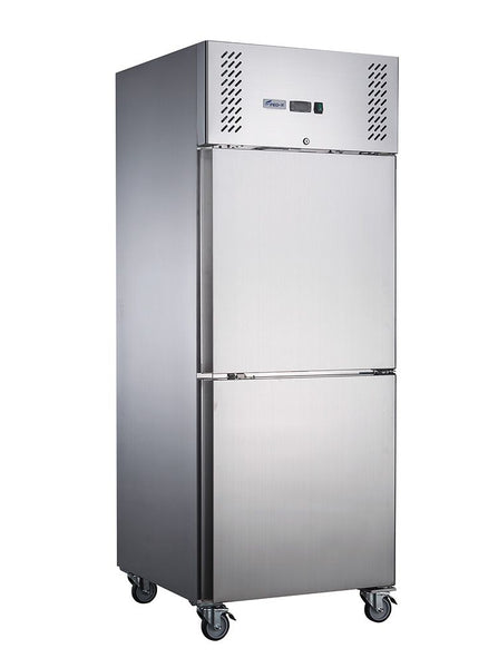 F.E.D XURF650S1V | Stainless Steel Freezer | Double Door Freezer | Upright Freezer