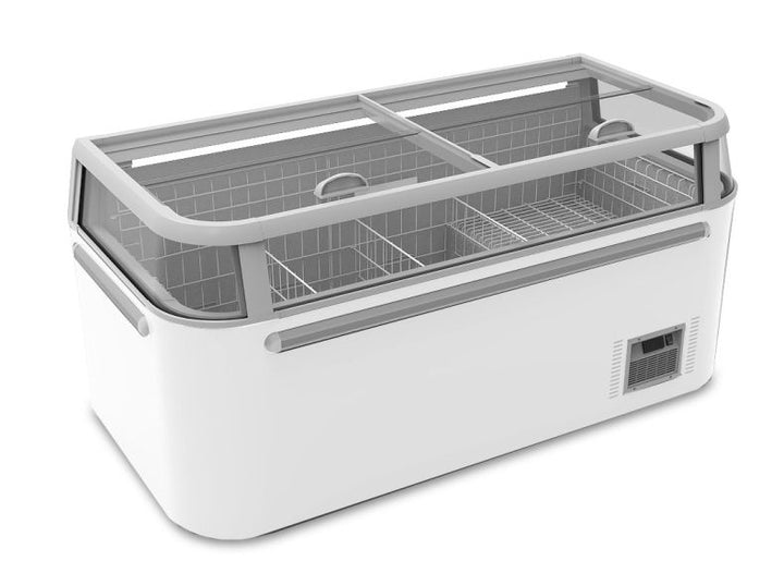 F.E.D ZCD-E185G I Thermaster I Supermarket Island Freezer I with Sliding I Glass Lid