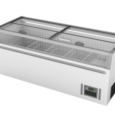 F.E.D ZCD-L210G | Thermaster | Supermarket Island Freezer | with Sliding | Glass Lid