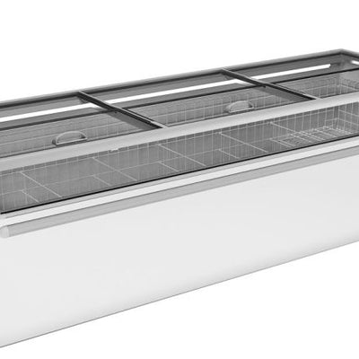 F.E.D ZCD-L250G | Thermaster | Supermarket Island Freezer | with Sliding | Glass Lid
