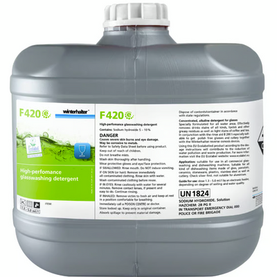 Winterhalter F420E | Liquid Glass Detergent | Washing Detergent | 15 Litre