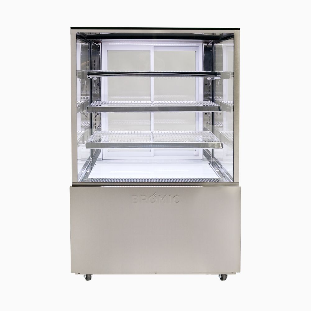 Bromic FD4T0900C-SS-1-RW | Chilled Food Display | 900mm | 4 Tier | Stainless Steel Surround
