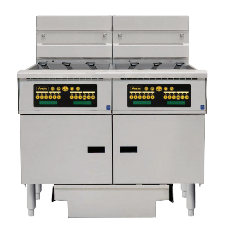 Anets FDAEP218RC | Platinum Series | Electric Fryer with Computer Control | 2 Filter Drawer System | Drawer Fryers