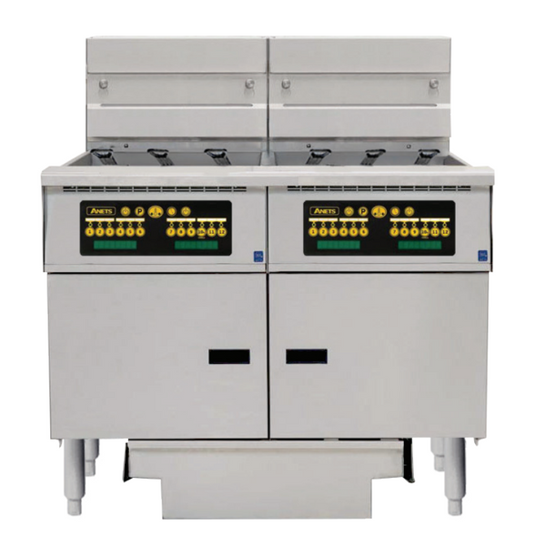 Anets FDAEP218RC | Platinum Series | Electric Fryer with Computer Control | 2 Filter Drawer System | Drawer Fryers
