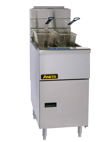Anets FDAGG114R | Goldenfry | Gas Tube Fryer | with Fryer Filter Drawer System | Millivolt Control | Deep Fryers