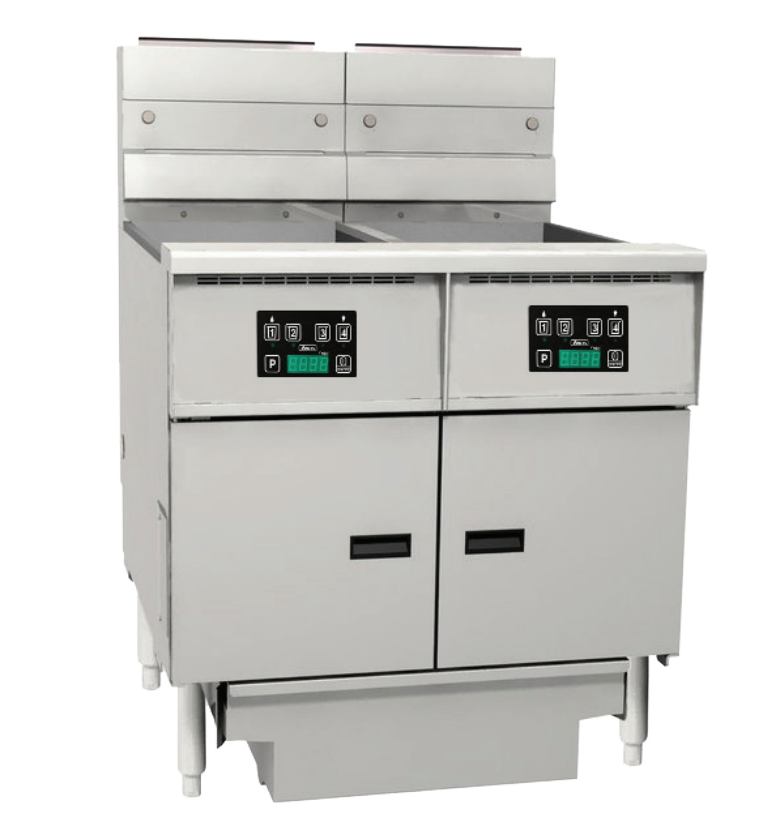 Anets FDAGP255D | Platinum Series | Gas Fryer with Digital Control | 2 Filter Drawer System | Drawer Fryer